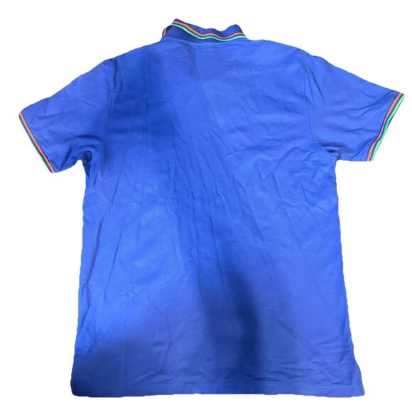 Psycho Bunny Mens Dazzling Blue Twin Tipped Pique Short Sleeve Polo Shirt Size 7 - Picture 2 of 5